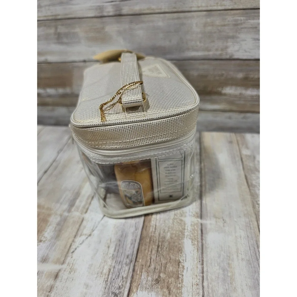 Sarah Michaels Travel Case Gardenia Seashore Bath Body Gift Set Gold‎ Bag READ